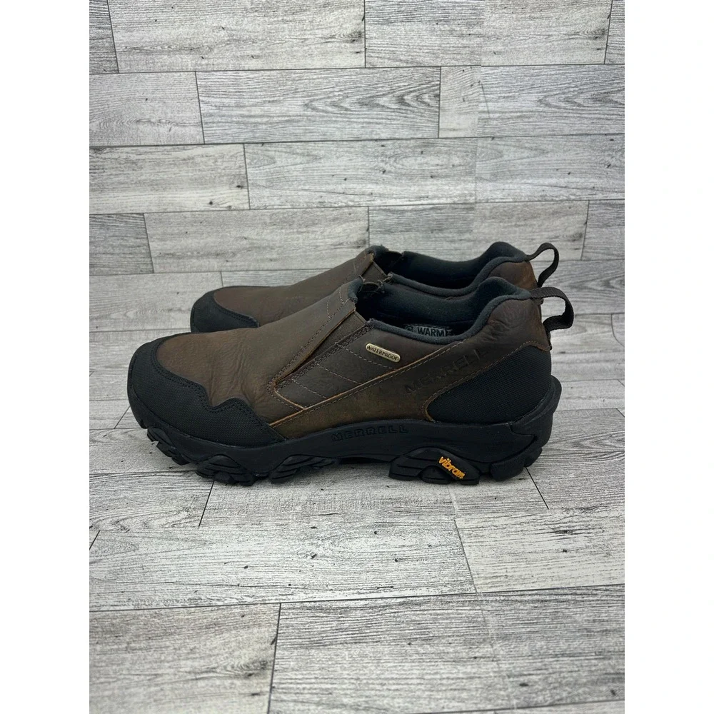 Merrell Coldpack Ice+ Moc Waterproof Mens Brown Leather Winter Shoes J037209 9‎